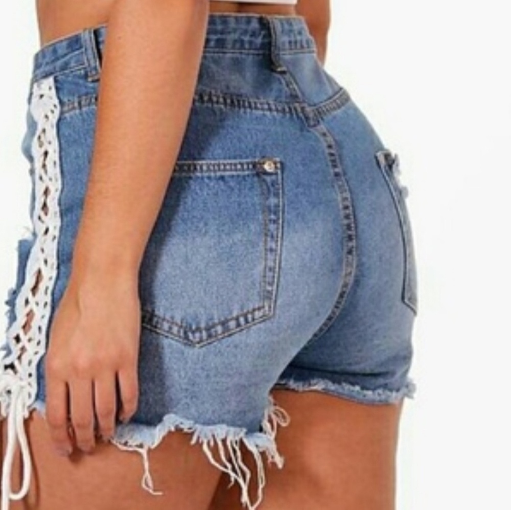 high waist denim shorts 14 NWT